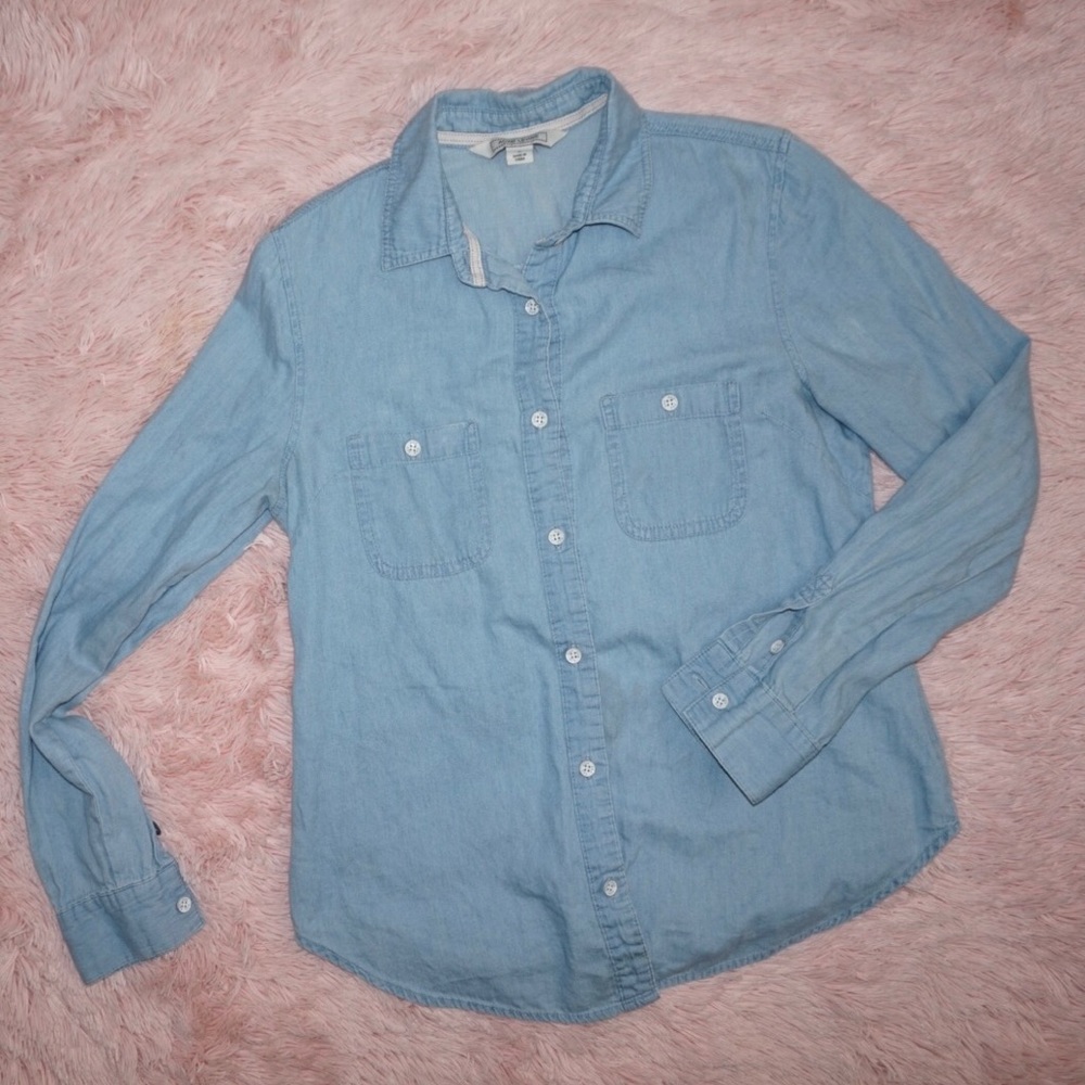 Denim Chambray Button Up